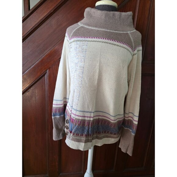 Orvis Womens Medium Knit Sweater With Button Detail & Turtleneck M - Picture 1 of 10